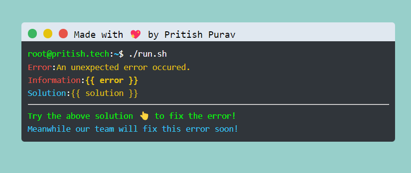 GitHub - pritish384/error-page-html: Error Page in HTML with Terminal look!